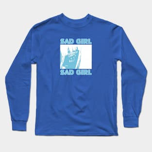 Sad Anime Girl Long Sleeve T-Shirt